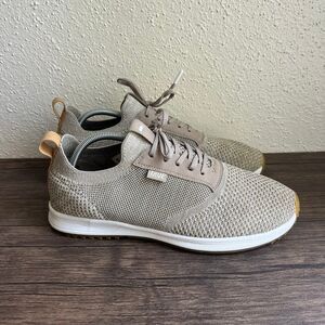 Knit Mesh Athletic Shoes for Men — Taupe